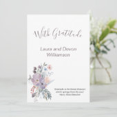 Waterverf Lavendel Floral Spray Bedankkaart (Staand voorkant)