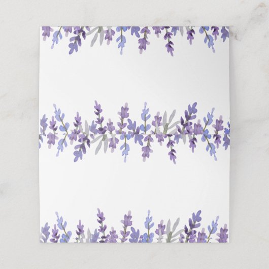 Waterverf Lavendel Flower Place Card Plaatskaartje (Buitenkant ongevouwen)