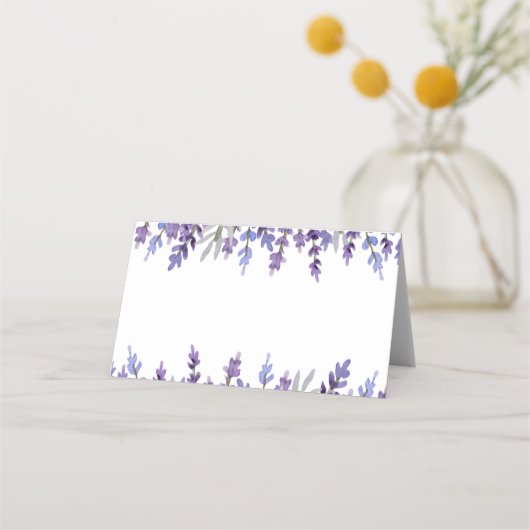 Waterverf Lavendel Flower Place Card Plaatskaartje (Achterkant)