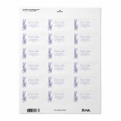 Waterverf Lavendel Flowers Bruiloft Retouradres Etiket (Full Sheet)