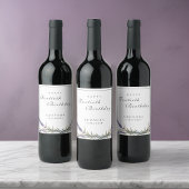 Waterverf Lavendel Flowers ELKE mijlpaal Verjaarda Wijn Etiket