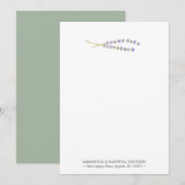 Waterverf Lavendel Gepersonaliseerde Notecards Notitiekaartje (Voorkant / Achterkant)