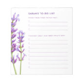 Waterverf lavendel grote drie te doen notitieblok (Voorkant)
