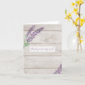 Waterverf Lavendel & Hout Bedankt Blank Kaart (Gele Bloem)