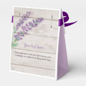 Waterverf Lavendel & Hout Etherische Oliën Klasse Bedankdoosjes (Achterkant)