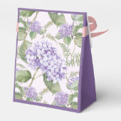 Waterverf Lavendel Hydrangea Bloemen Bruiloft Bedankdoosjes (Achterkant)