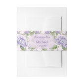 Waterverf Lavendel Hydrangea Bloemen Bruiloft Uitnodigingen Wikkel (Voorkant Voorbeeld)