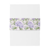 Waterverf Lavendel Hydrangea Bloemen Bruiloft Uitnodigingen Wikkel (Achterkant Voorbeeld)