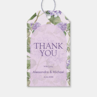 Waterverf Lavendel Hydrangea bruiloft dank u Cadeaulabel