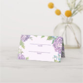 Waterverf Lavendel Hydrangea Flowers Varen Bruilof Plaatskaartje (Achterkant)
