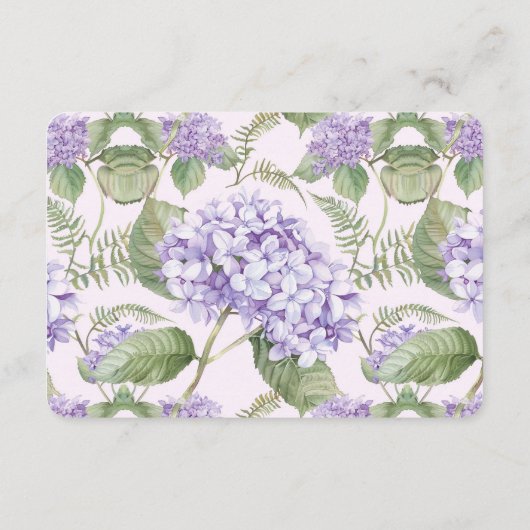 Waterverf Lavendel Hydrangea Varen Bladeren Bruilo Informatiekaartje (Achterkant)