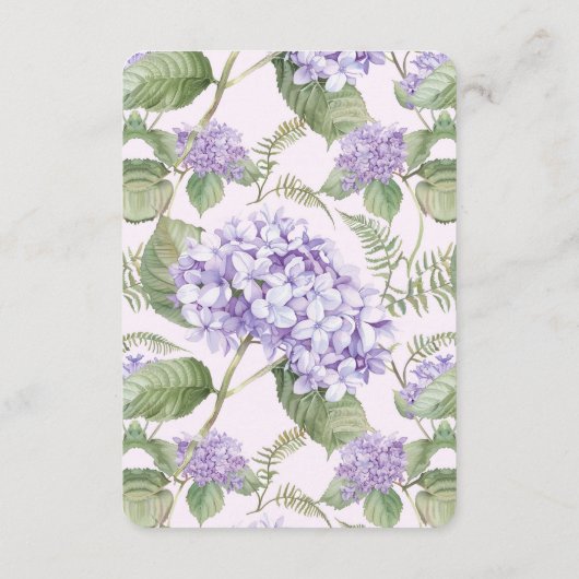 Waterverf Lavendel Hydrangea Varen Bladeren Bruilo Informatiekaartje (Achterkant)
