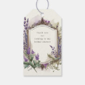 Waterverf Lavendel Koninklijke Bruidsborrel Cadeaulabel (Achterkant)