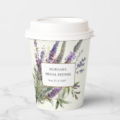 Waterverf Lavendel Koninklijke Bruidsborrel Papieren Bekers (Voorkant)