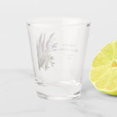 Waterverf Lavendel Koninklijke Bruidsborrel Shot Glas (Achterkant)