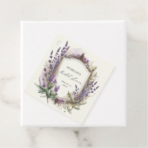 Waterverf Lavendel Koninklijke Bruidsuitvaart Bedankjes Labels