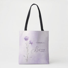 Waterverf Lavendel Meadow Wildflower Beste Mam Tote Bag