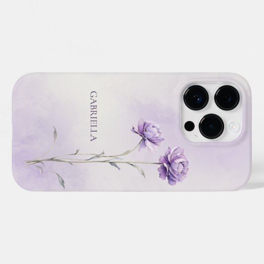 Waterverf Lavendel Meadow Wildflower Moederdag Case-Mate iPhone Case (Achterkant (horizontaal))