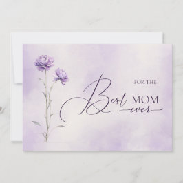 Waterverf Lavendel Meadow Wildflower Moederdag Feestdagenkaart