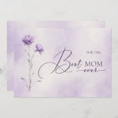 Waterverf Lavendel Meadow Wildflower Moederdag Feestdagenkaart (Voorkant / Achterkant)