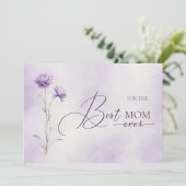 Waterverf Lavendel Meadow Wildflower Moederdag Feestdagenkaart (Staand voorkant)