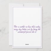 Waterverf lavendel moederdag feestdagenkaart (Achterkant)