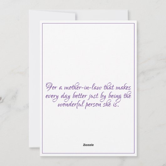 Waterverf lavendel moederdag feestdagenkaart (Achterkant)