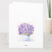 Waterverf Lavendel Moederdag Wenskaart Kaart (Achterkant)