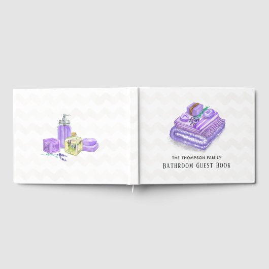Waterverf Lavendel Olive Soap Badkamer Gastenboek (Volledig)