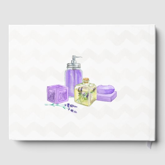 Waterverf Lavendel Olive Soap Badkamer Gastenboek (Achterkant)