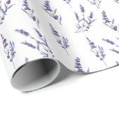 Waterverf lavendel op wit cadeaupapier (Rol Hoek)
