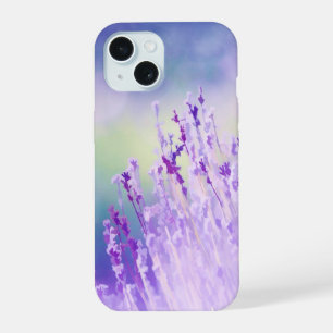Waterverf Lavendel Paarse Bloemen Tuin Bloemstuk iPhone 15 Case