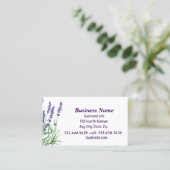 Waterverf lavendel Paarse lavendelbloemen Visitekaartje (Staand voorkant)