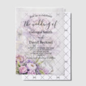 Waterverf Lavendel Peony Wedding Vellum Uitnodigingen (Offset (Uitnodiging))