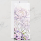 Waterverf Lavendel pioen huwelijksprogramma (Achterkant)