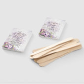 Waterverf Lavendel pioen huwelijksprogramma Handwaaier (Niet-gemonteerd)