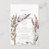 Waterverf Lavendel Regal Bloemen Details Informatiekaartje (Voorkant)