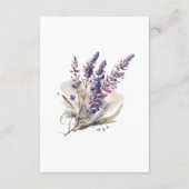Waterverf Lavendel Regal Bloemen Details Informatiekaartje (Achterkant)