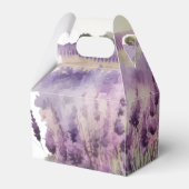 Waterverf Lavendel Regal Monogram Bruiloft Bedankdoosjes (Achterkant)