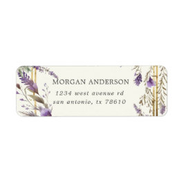 Waterverf Lavendel Regal retour adres label