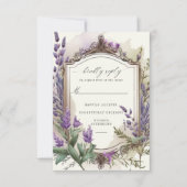 Waterverf Lavendel Regal RSVP-kaart RSVP Kaartje (Voorkant)