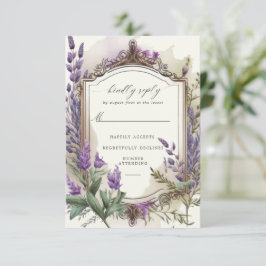 Waterverf Lavendel Regal RSVP-kaart RSVP Kaartje