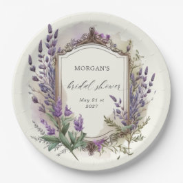 Waterverf Lavendel Regal Vrijgezellenfeest Papieren Bordje