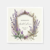 Waterverf Lavendel Regal Vrijgezellenfeest Servet (Voorkant)