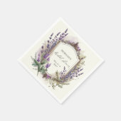 Waterverf Lavendel Regal Vrijgezellenfeest Servet (Hoek)