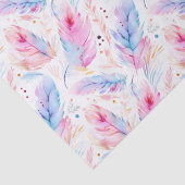 Waterverf Lavendel Roze Bright Feathers Spring Tissuepapier (Detail)