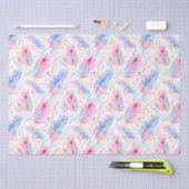 Waterverf Lavendel Roze Bright Feathers Spring Tissuepapier (Craft)