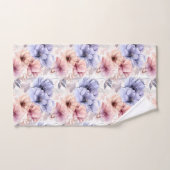 Waterverf Lavendel Roze Pastel Bloemen Lente Bad Handdoek (Handdoek)