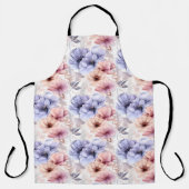 Waterverf Lavendel Roze Pastel Flowers Spring Schort (Voorkant)