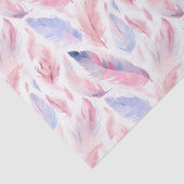 Waterverf Lavendel Roze Pastel Veren Spring Tissuepapier (Detail)